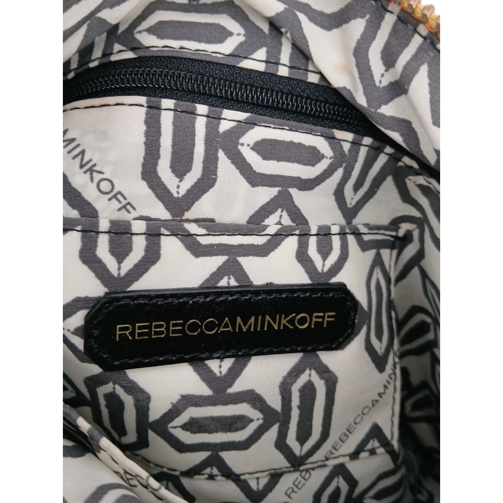 Rebecca Minkoff Yellow Leather Crossbody Bag Purse Zipper - Picture 12 of 16